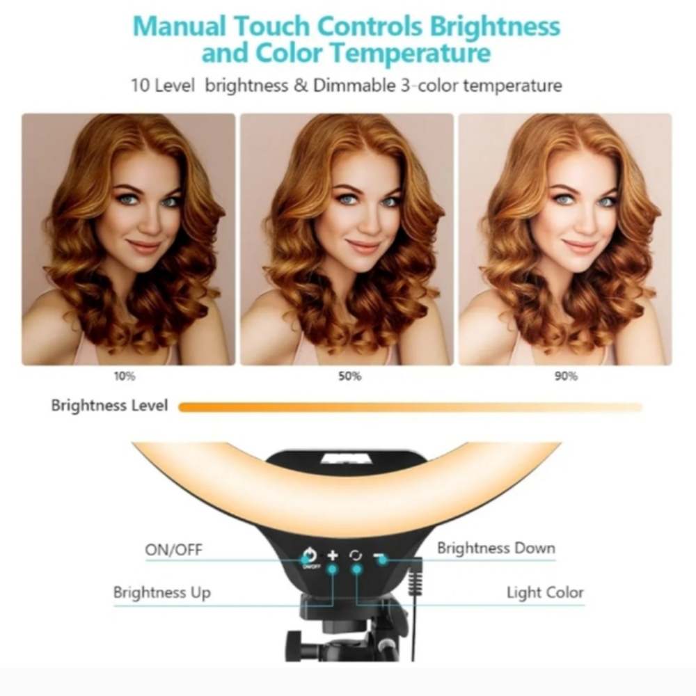 LED Ring Light with Black Tripod and Remote Control - Picture 5 of 9
